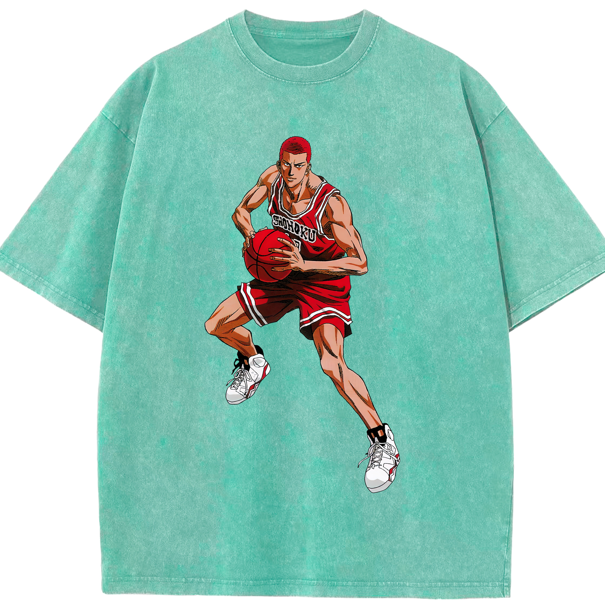 （画像用） SLAM DUNK／スラムダンク 綿100% ヴィンテージ風 半袖Tシャツ（フロントプリント）